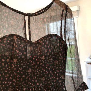 Jack Wills - Sheer Floral Print Mini Dress